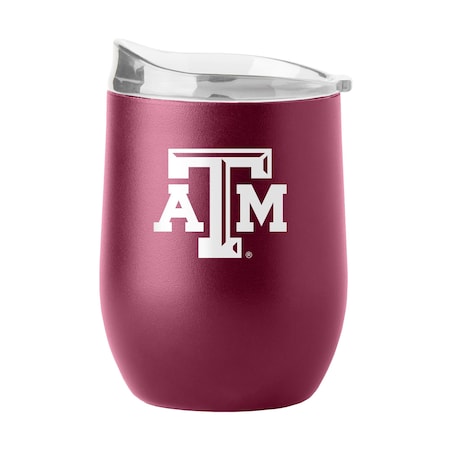 Logo Brands Texas A&M 16oz Flipside Powder Coat Curved Beverage 219-S16PB-34